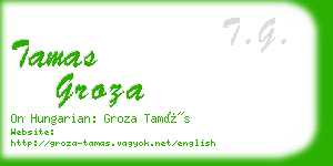 tamas groza business card